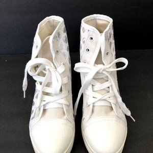 Women Hi-Top 3.25" Platform Sneakers with sequins